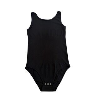 Essentials by Tummy Tank Black Sleeveless Tummy Control Bodysuit 1X/2X